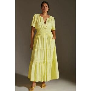 ANTHROPOLOGIE Somerset Linen Maxi Dress